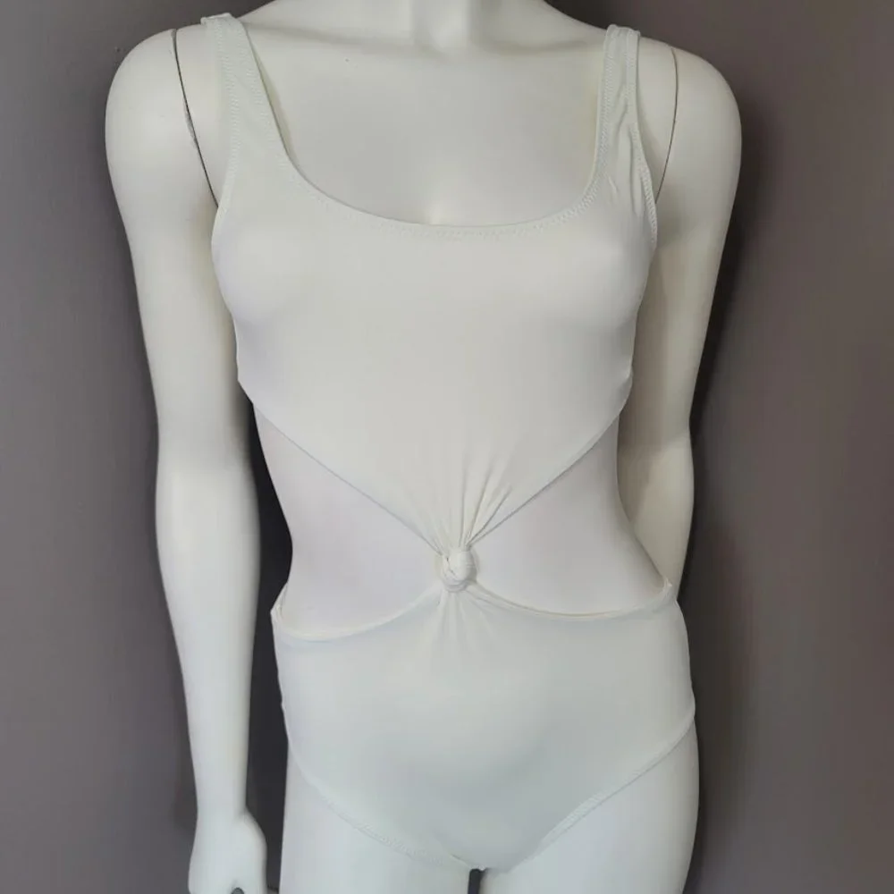 Solid & Striped Bailey Cream White One Piece Swimsuit Size Small - Picture 2 of 15